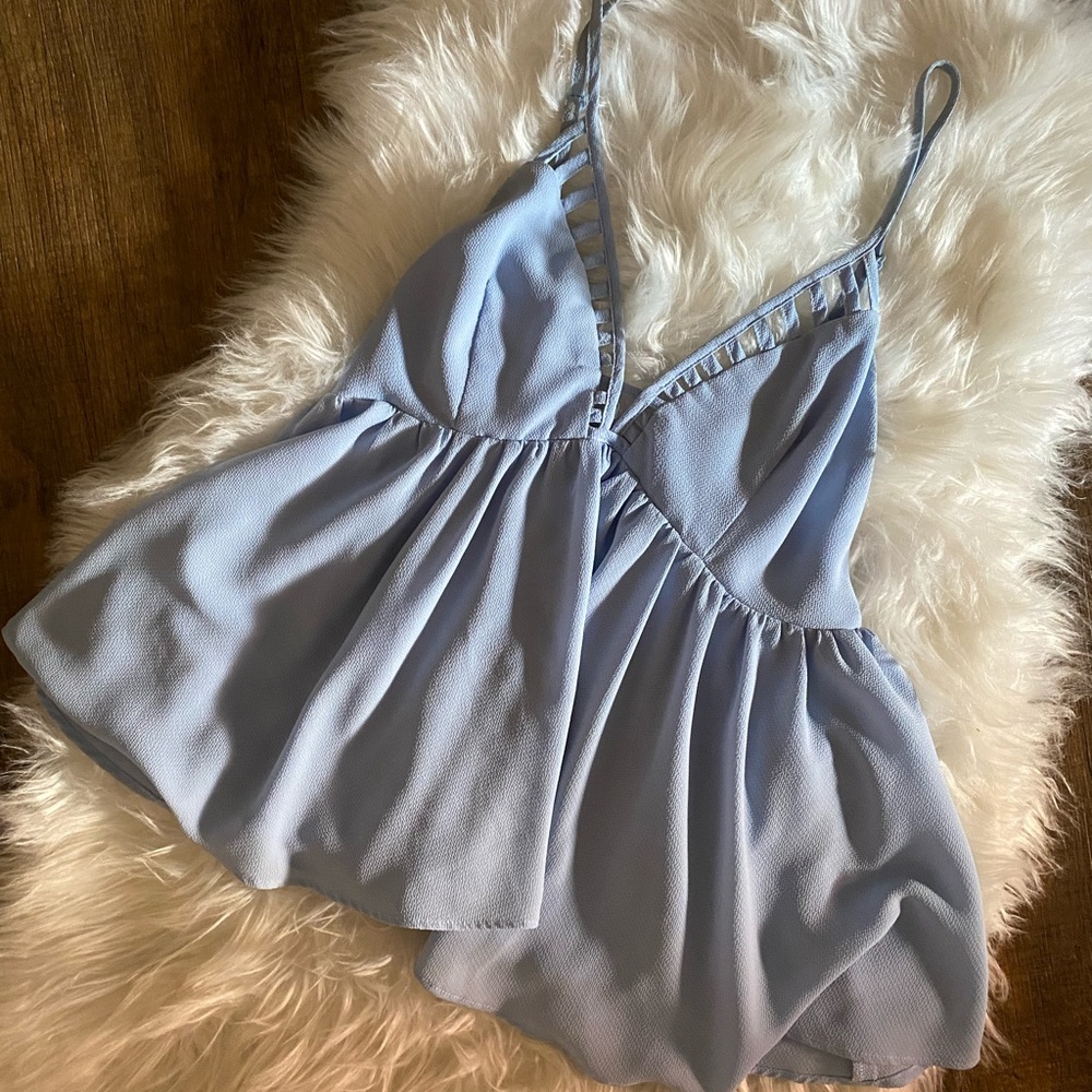 Blue Babydoll Top
